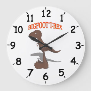 Bigfoot T-Rex Große Wanduhr