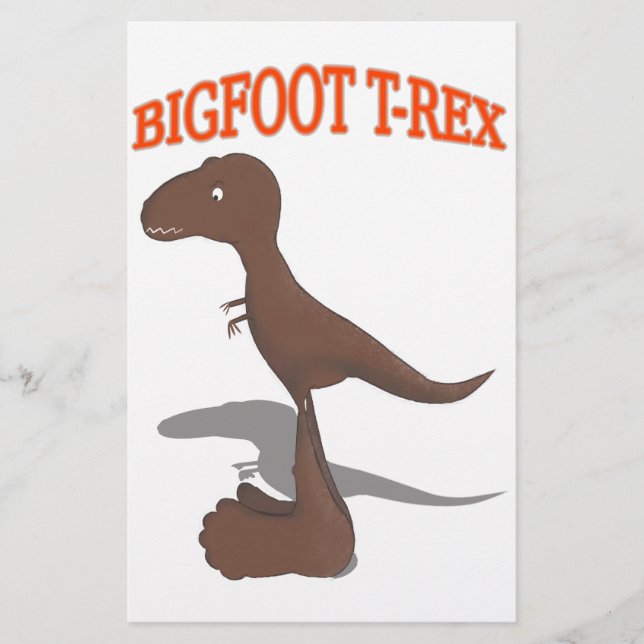 Bigfoot T-Rex Zeichnend Briefpapier (Vorderseite)