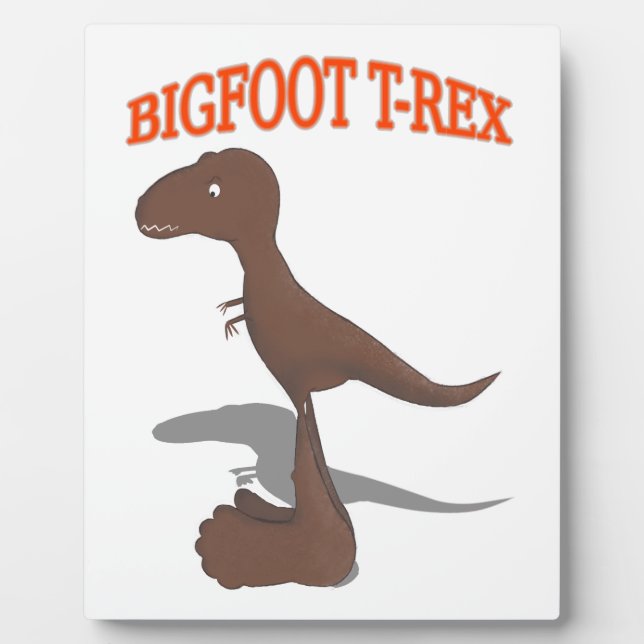 Bigfoot T-Rex Zeichnend Fotoplatte (Vorderseite)