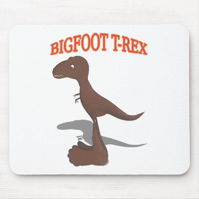 Bigfoot T-Rex Zeichnend Mousepad (Vorne)