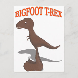 Bigfoot T-Rex Zeichnend Postkarte
