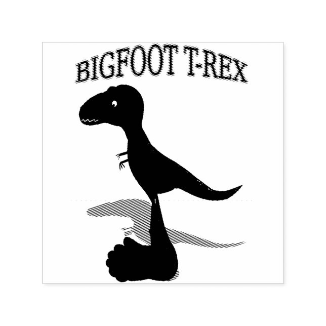Bigfoot T-Rex Zeichnung Permastempel (Design)