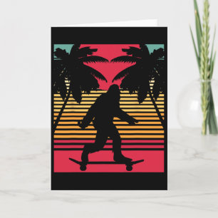 Bigfoot T-Shirt Skateboards Vintage Lustiges Weihn Karte