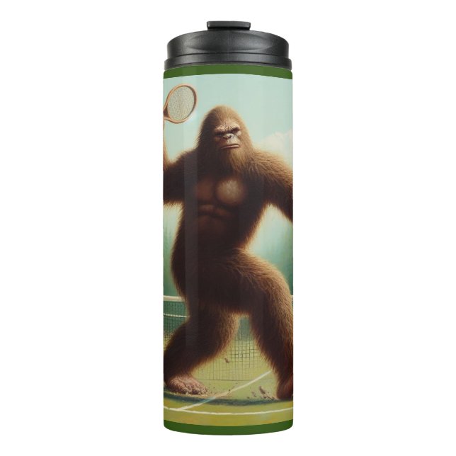 Bigfoot Tennis Thermosbecher (Vorderseite)