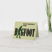 Bigfoot Text & Green Squatch Grafik