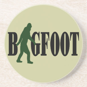 Bigfoot Text & Green Squatch Grafik Untersetzer
