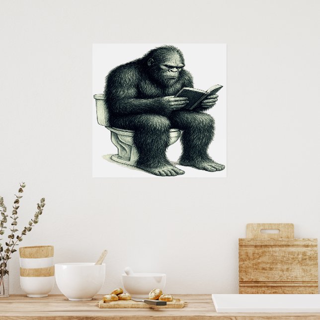 Bigfoot Toilet Poster (Küche)