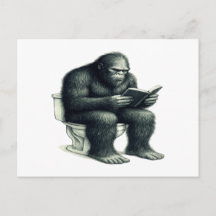 Bigfoot-Toilette Feiertagspostkarte