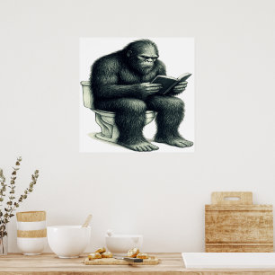 Bigfoot-Toilette Poster