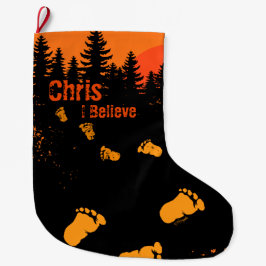 Bigfoot Tracks bei Sonnenuntergang Großer Weihnachtsstrumpf