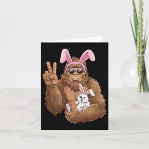 Bigfoot Tragend sonnige Ohren Umarmung Rabbit Oste Karte