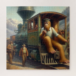 Bigfoot Train Engineer Puzzle