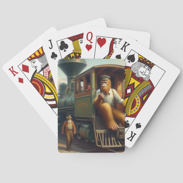 Bigfoot Train Engineer Spielkarten (Rückseite)