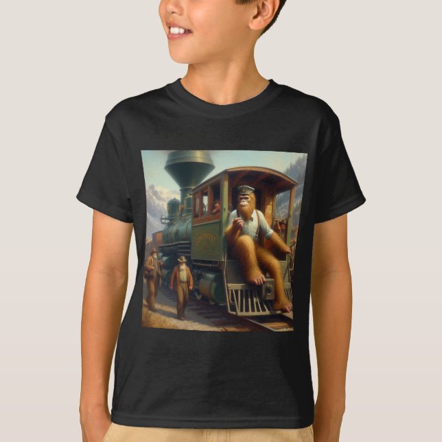 Bigfoot Train Engineer T-Shirt (Vorderseite)