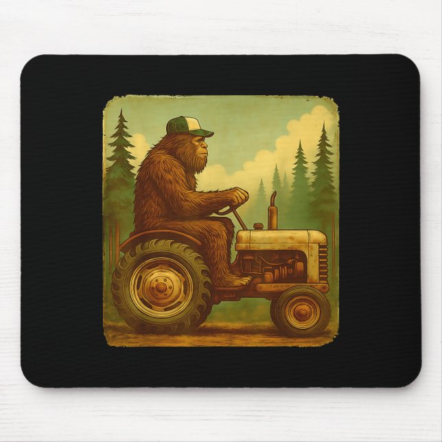 Bigfoot-Traktor-Bauer-Design für Männer Landwirtsc Mousepad (Vorne)