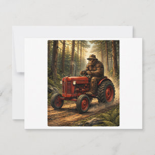 Bigfoot-Traktordesign für Farmer-Daddy-Bauernhof Dankeskarte