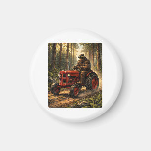 Bigfoot-Traktordesign für Farmer-Vater Bauernhof Magnet