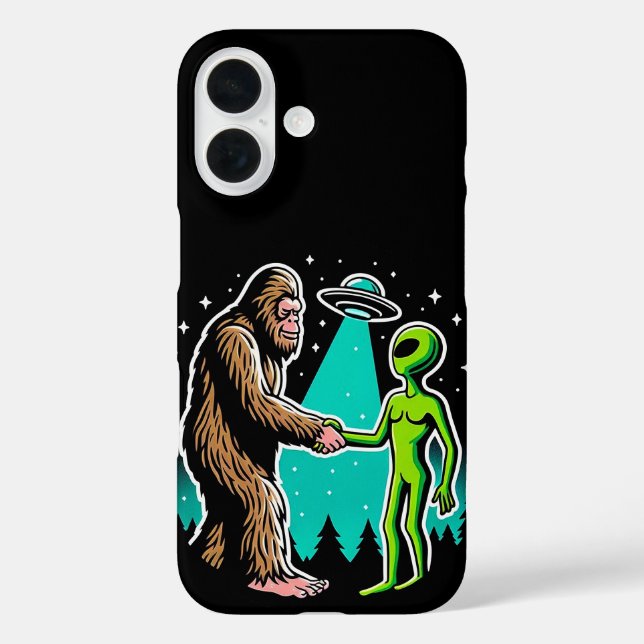Bigfoot trifft Alien Case-Mate iPhone Hülle (Rückseite)