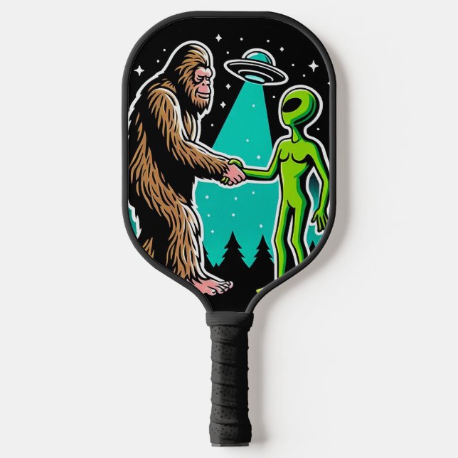 Bigfoot trifft Alien Pickleball Schläger (Vorderseite)