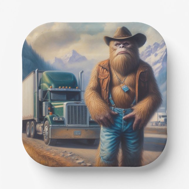 Bigfoot Truck Pappteller (Vorderseite)