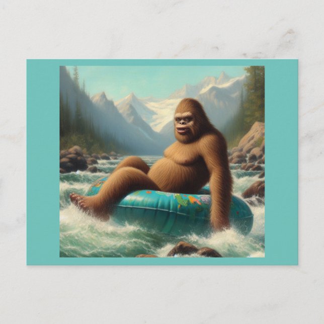 Bigfoot Tubing Postkarte (Vorderseite)