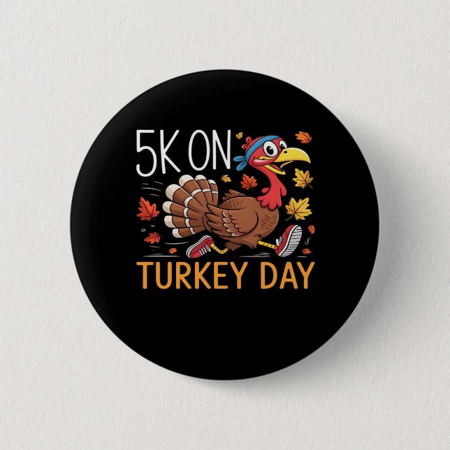 Bigfoot Turkey Pumpkin Erntedank Day Classic T- Button (Vorderseite)