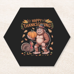 Bigfoot Turkey Pumpkin Erntedank Day Classic T- Untersetzer
