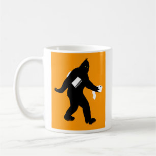 Bigfoot überraschte kaffeetasse