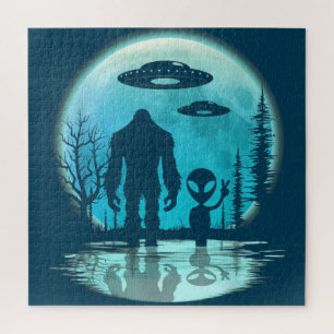 Bigfoot UFO Außerirdischer Puzzle