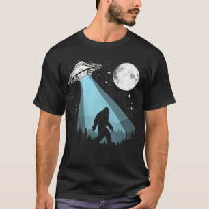 Bigfoot & UFO Verschwörung - Mond, Sterne, Night & T-Shirt