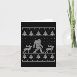 Bigfoot Ugly Christmas Sweater Karte