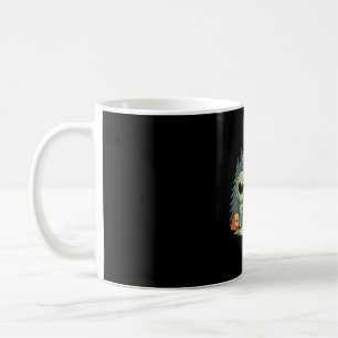 Bigfoot und Alien Lagerfeuer lustiger Sasquatch UF Kaffeetasse