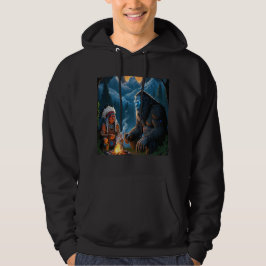 Bigfoot und die Ansammlung des Moonlit-Waldes Hoodie