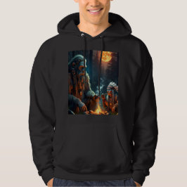 Bigfoot und die Ansammlung des Moonlit-Waldes Hoodie