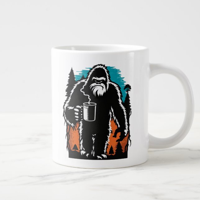 BIGFOOT UND KAFFEE Jumbo-Tasse (Rechts)