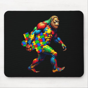 Bigfoot und Puzzle Piece Autismus Sensibilisierung Mousepad