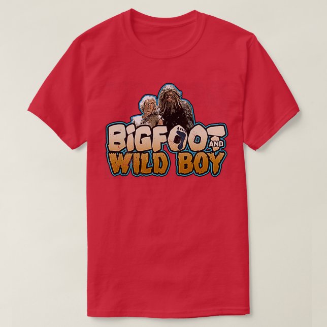 Bigfoot und Wilder Junge in Not T-Shirt (Design vorne)