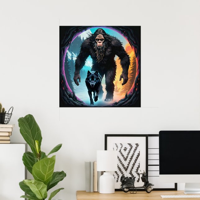 Bigfoot und Wolf Portal Poster (Heimbüro)