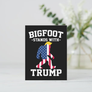 Bigfoot unterstützt Trump 2024 Wahlen Postkarte