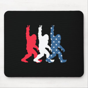Bigfoot Usa Flag - Unabhängigkeitstag - Patriotic Mousepad