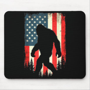 Bigfoot USA-Flagge patriotisch vierter Juli Mousepad