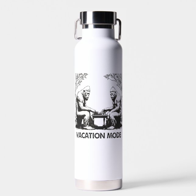 Bigfoot Vacacation Mode Schach Trinkflasche (Vorne)
