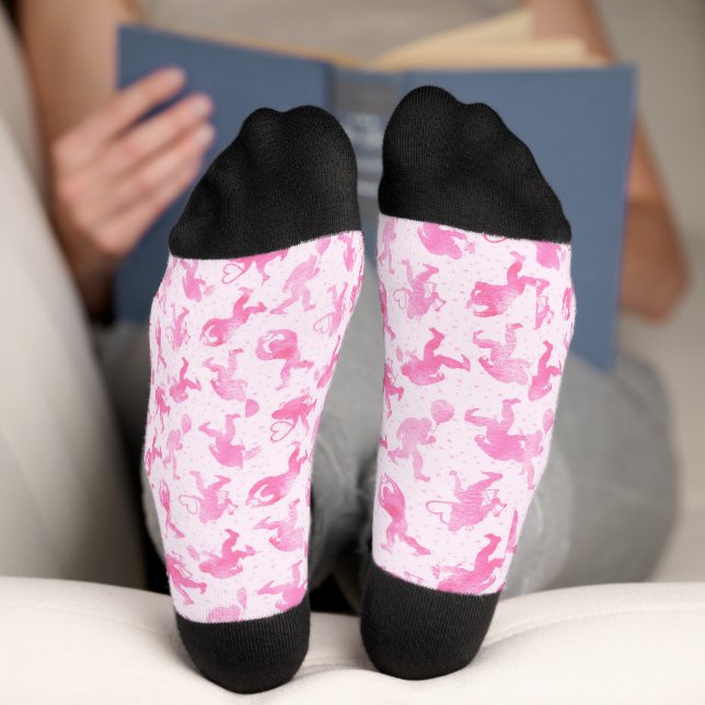 Bigfoot Valentine's Sock in Pink Socken (Unterseite)