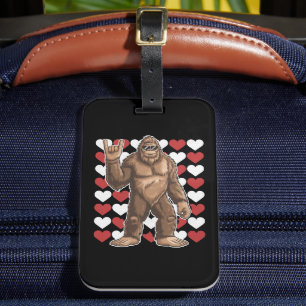 Bigfoot Valentinstag Funny Hearts Sasquatch Liebe Gepäckanhänger