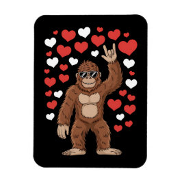 Bigfoot Valentinstag Funny Hearts Sasquatch Magnet