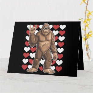 Bigfoot Valentinstag Lustige Herzen Sasquatch Lieb Karte