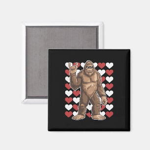 Bigfoot Valentinstag Lustige Herzen Sasquatch Lieb Magnet