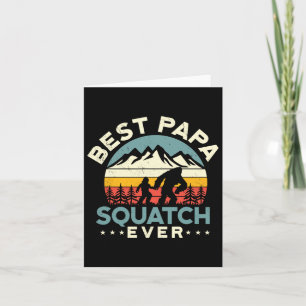 Bigfoot-Vater Sasquatch-Vater Bester Papa Squatch  Karte