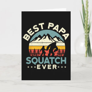 Bigfoot-Vater Sasquatch-Vater Bester Papa Squatch  Karte