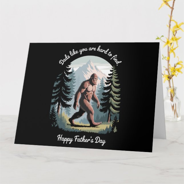 Bigfoot Vatertag Sasquatch Funny Vater Karte (Gelbe Blume)